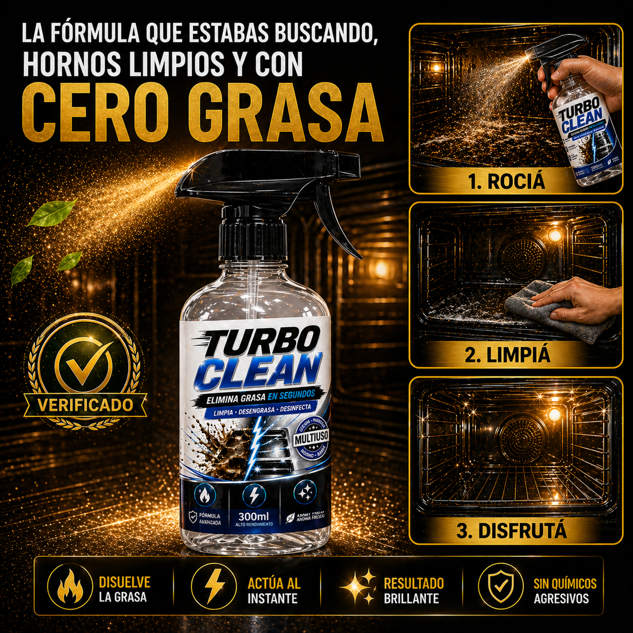 TurboClean™ – La Fórmula que Elimina la Grasa en Segundos
