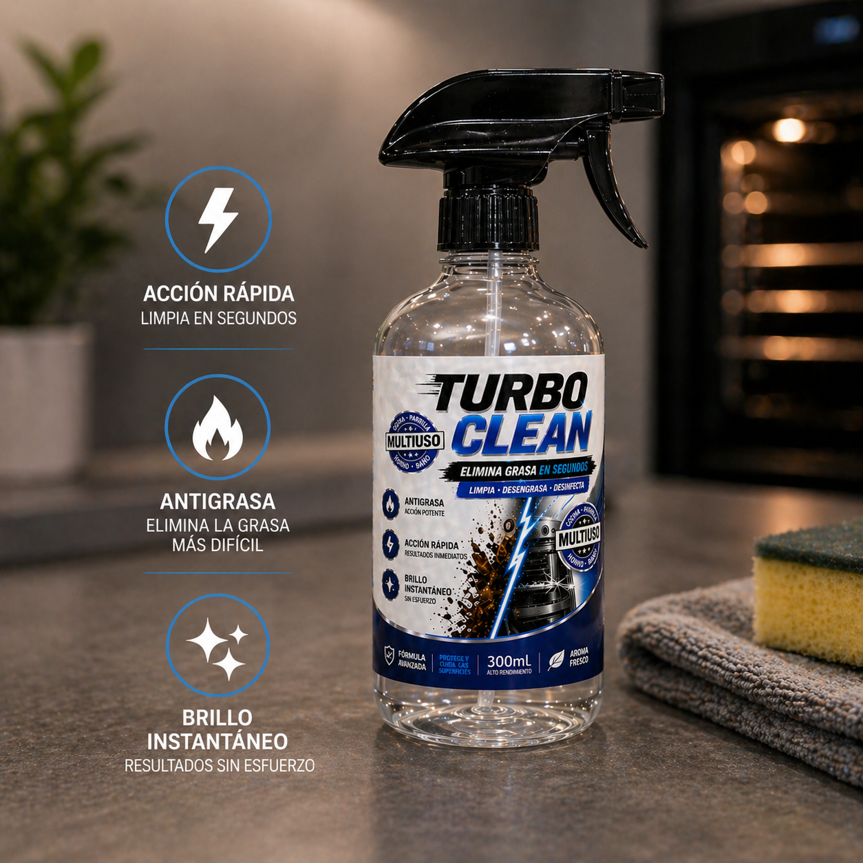 TurboClean™ – La Fórmula que Elimina la Grasa en Segundos