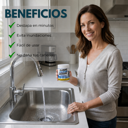 TurboClean™ Limpia y destapa tus cañerias